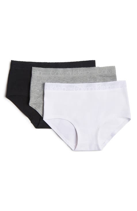 Lace Trim Assorted 3-Pack Hipster Briefs (Big Kid)