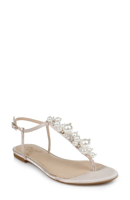 Jewel Badgley Mischka Larissa Embellished Sandal in Champagne at Nordstrom, Size 9