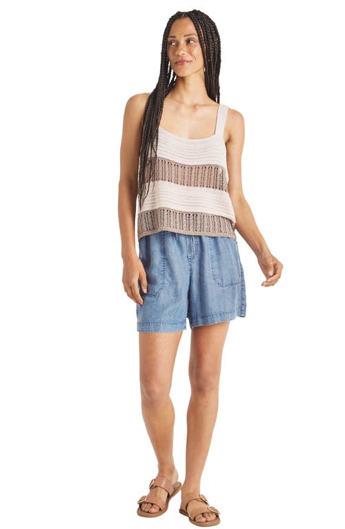 Shop Splendid Nicola Mixed Stitch Sweater Camisole In Rattan/white Sand