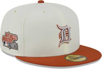 Detroit Tigers Hat Baseball Cap Fitted 7 1/2 New Era Vintage Blue Orange  MLB USA