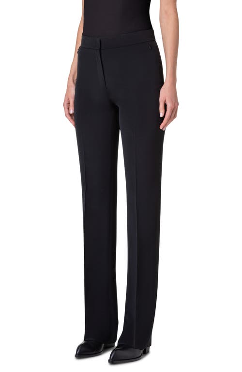 Akris Carl Silk Crepe Pants In Black