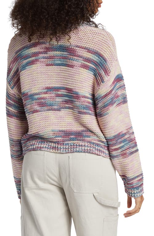 Shop Billabong Fade Out Space Dye Stripe Sweater In Blue Shadow