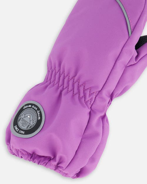 Shop Deux Par Deux Girl's Solid Mittens Purple In Amethyst Orchid