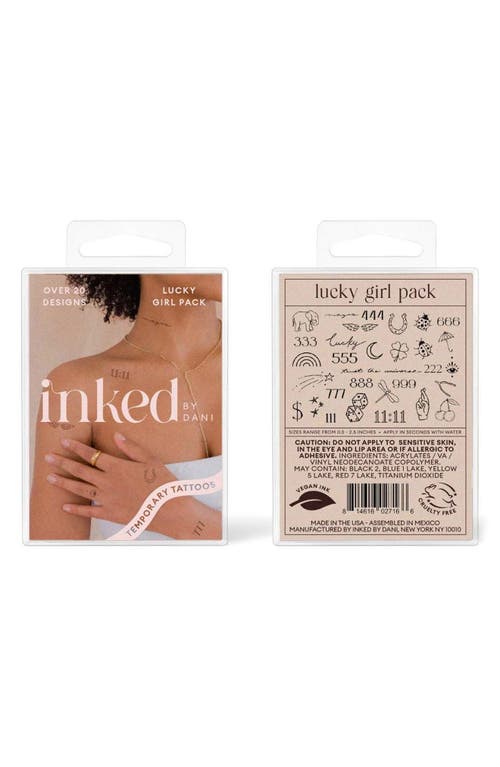 Lucky Girl Temporary Tattoos in Black