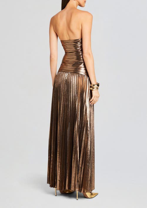 Retroféte Mallory Dress In Metallic Bronze