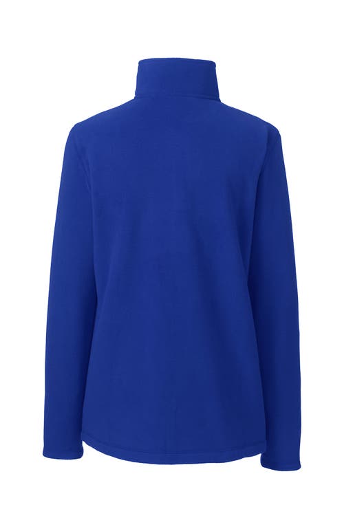 Shop Lands' End School Uniform Young Lightweight Fleece Quarter Zip Pullover In Cobalt