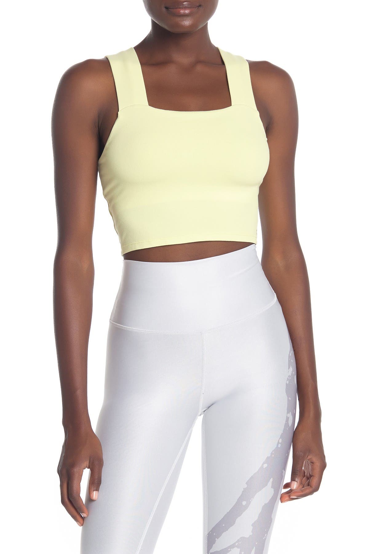 alo binded wide strap crop tank