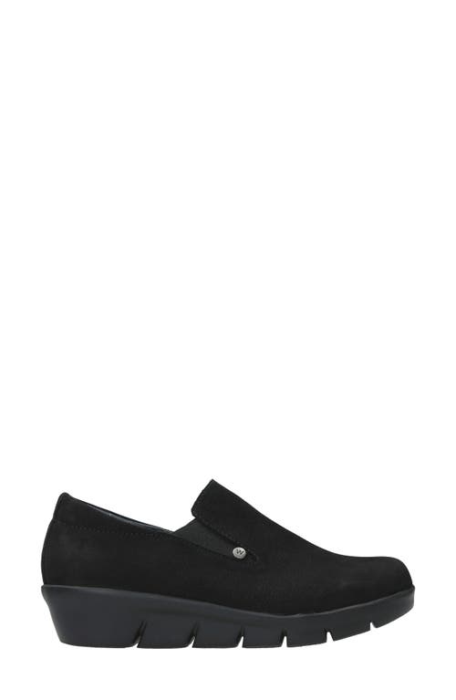 Shop Wolky Mesita Wedge Slip-on Sneaker In Black