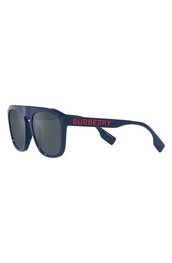 Shop Burberry 57mm Square Sunglasses In Blue