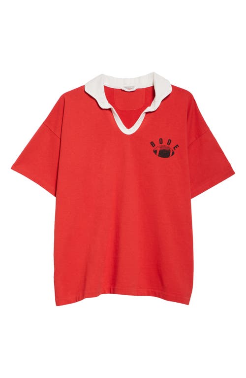 Shop Bode Worchester Logo Graphic Polo In Red