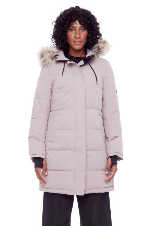 Alpine North Kluane Women's Vegan Down (recycled) Ultra Long Length Parka In Light Taupe