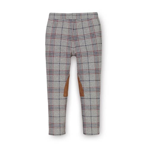 Shop Hope & Henry Girls' Ponte Riding Pant, Infant In Gray, Berry, And Navy Plaid