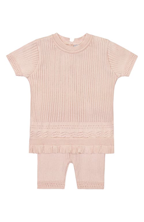 Feltman Brothers Pointelle Rib Short Sleeve Sweater & Pants at Nordstrom,