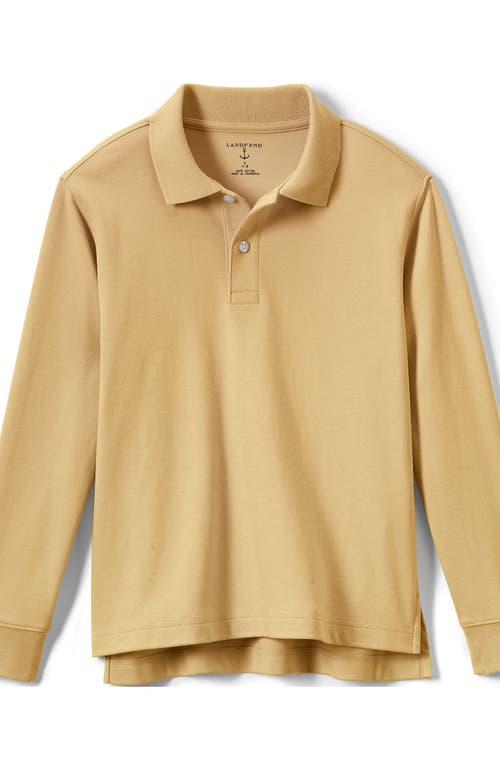 LANDS' END LANDS' END SCHOOL UNIFORM KIDS LONG SLEEVE INTERLOCK POLO SHIRT 