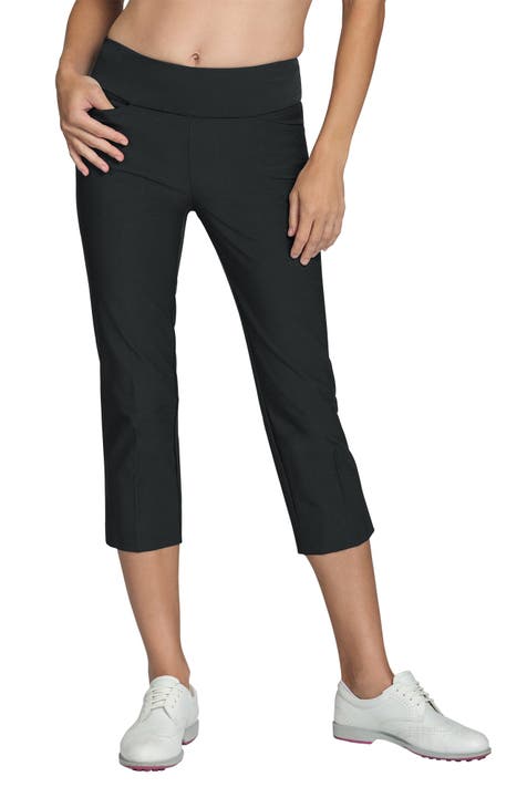 Tail Women's Medium Black w/ White Stripe Karter Wide Leg Tennis Pants NWOT