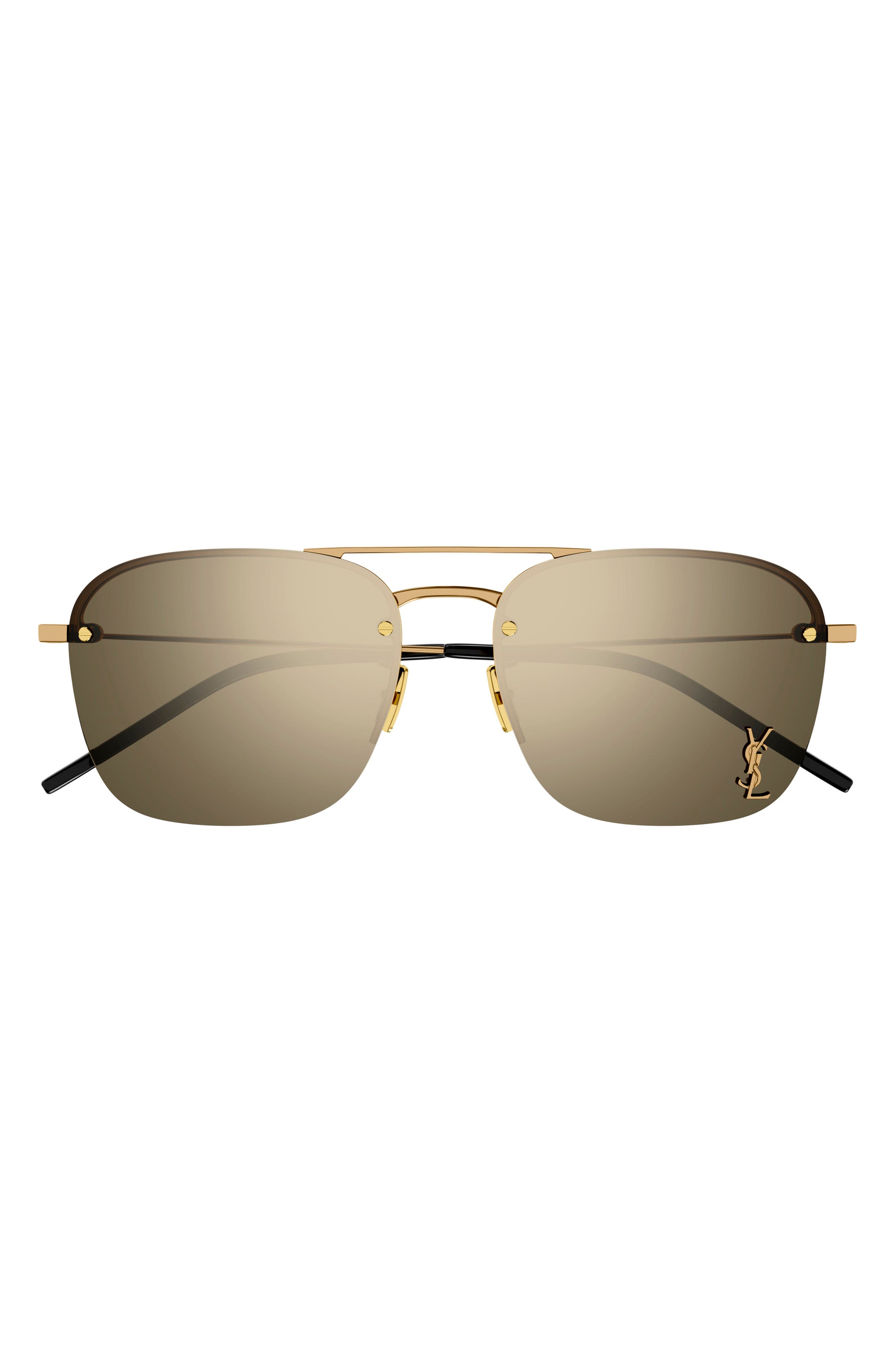 SL 590 Aviator Sunglasses in Brown - Saint Laurent