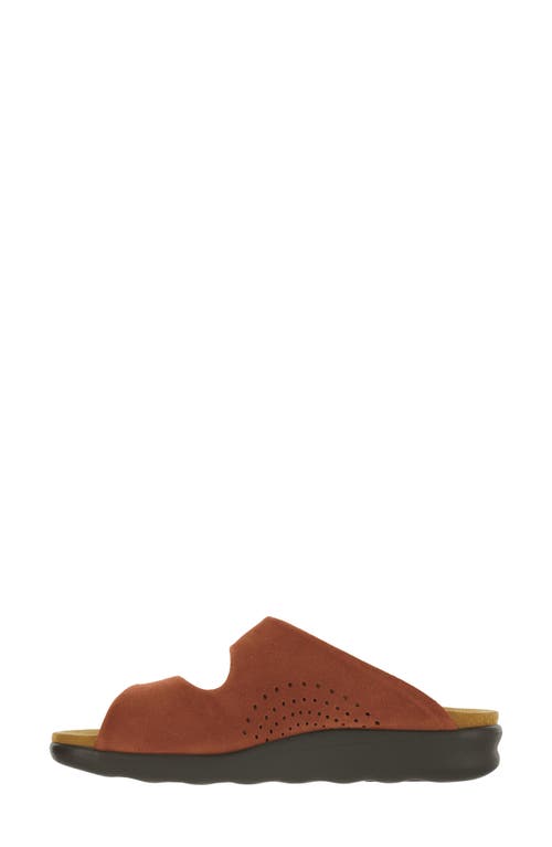 Sas Cozy Slide Sandal In Rust