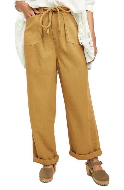 Free People LIGHTS DOWN ROLLED STRAIGHT LEG PANTS