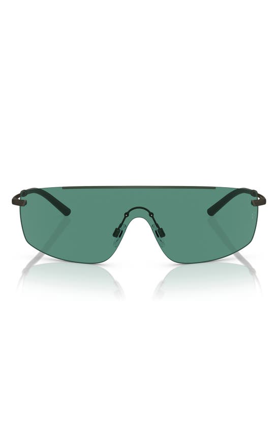 Shop Oliver Peoples Roger Federer 138mm Rimless Shield Sunglasses In Grey