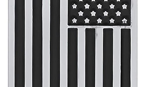 Shop Hmy Jewelry Stainless Steel American Flag Pendant Necklace In Metallic/black