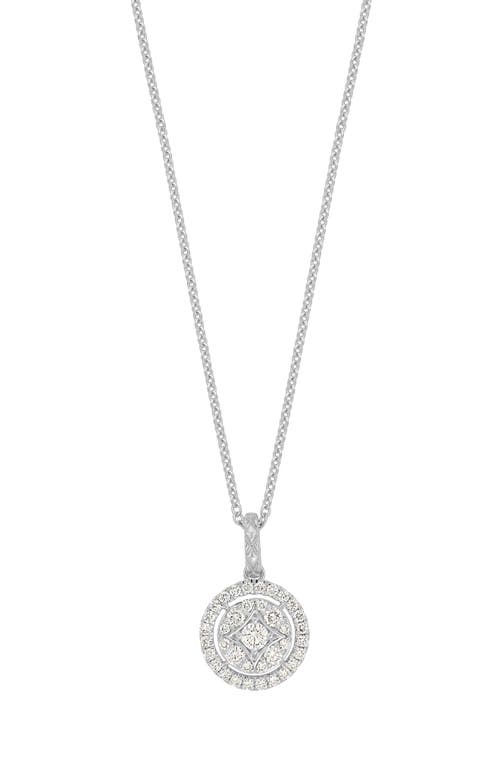 Mika Diamond Pendant Necklace in 18K White Gold