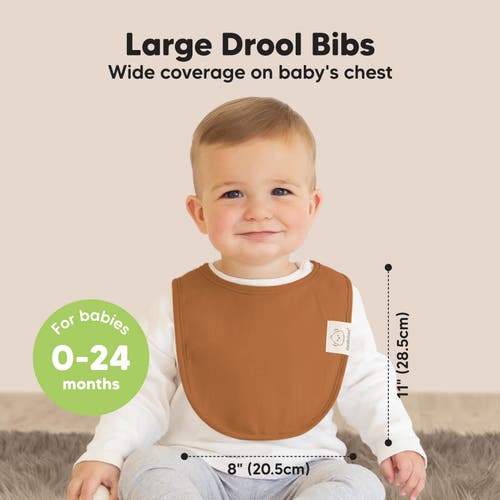 Keababies 8-pack Baby Drool Bibs In Terracotta