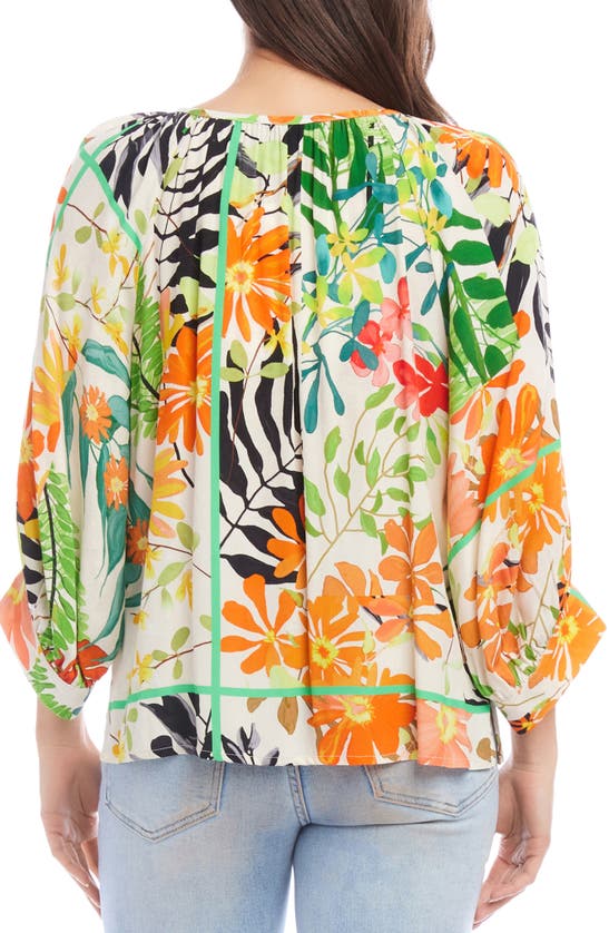 Shop Karen Kane Floral Print Blouson Sleeve Top