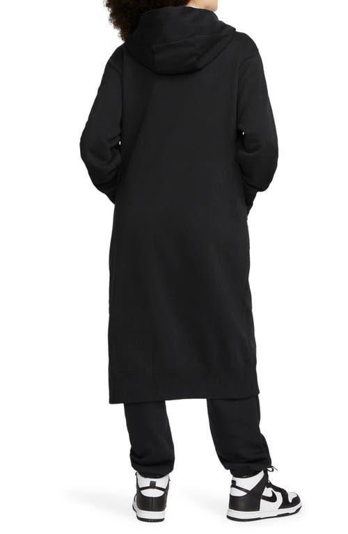Nike Sportswear Phoenix Long Zip Hoodie In Black/sail