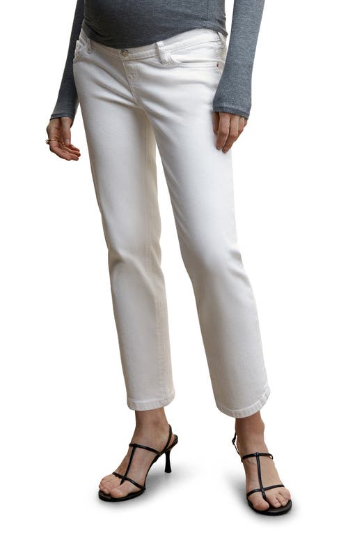 MANGO Straight Leg Maternity Crop Jeans at Nordstrom