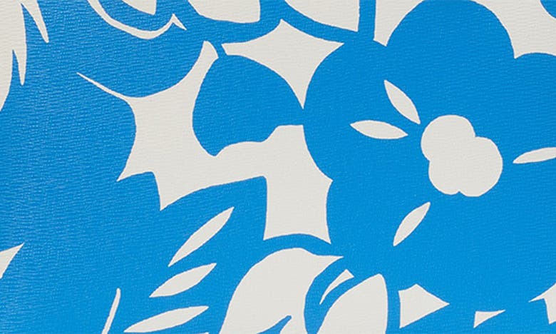 Shop Kate Spade New York Bleecker Tropical Foliage Print Tote In Riverside Blue Multi