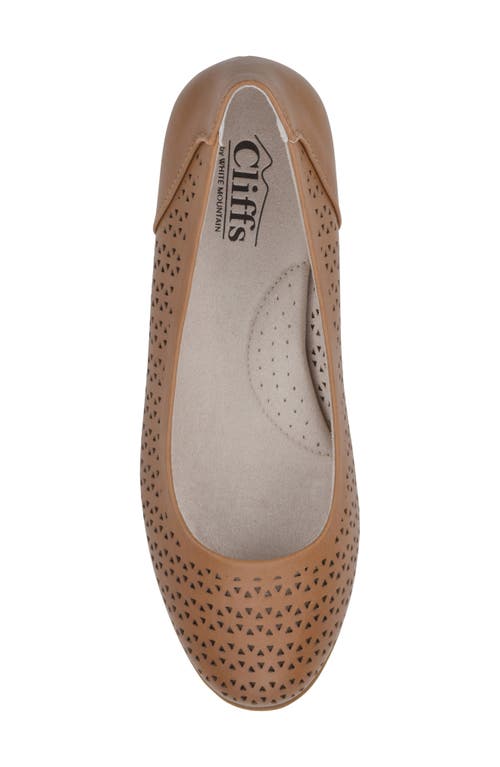 Cliffs By White Mountain Women's Cindy Ballet Flat In Tan Burnished Smooth