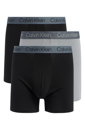 Calvin Klein Assorted 3-pack Boxer Briefs In Black/wolf Grey Assorted