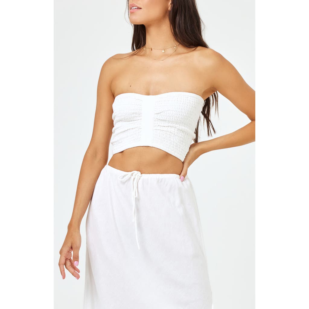 L*space Summer Feels Tube Top In Cream