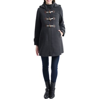 Kimi And Kai Paisley Wool Blend Maternity Duffle Coat