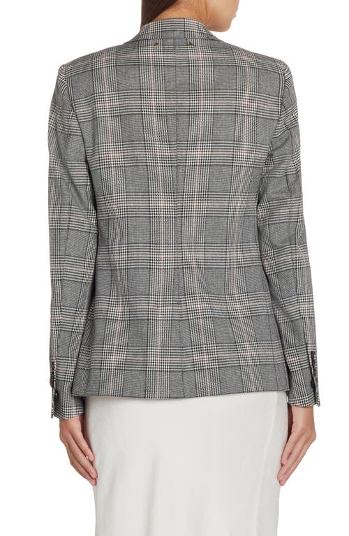 Golden Goose Dune Glen Plaid Virgin Wool Blend Blazer In Grey/bone White