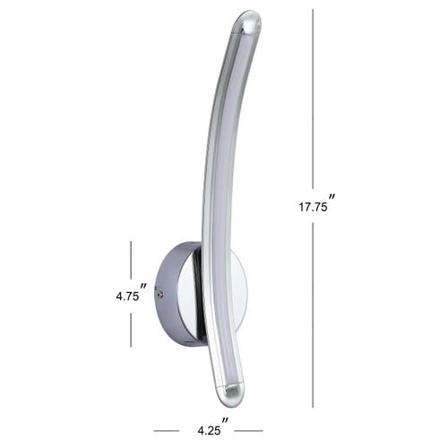 Jonathan Y Roxanna Dimmable Integrated Led Metal Sconce In Chrome