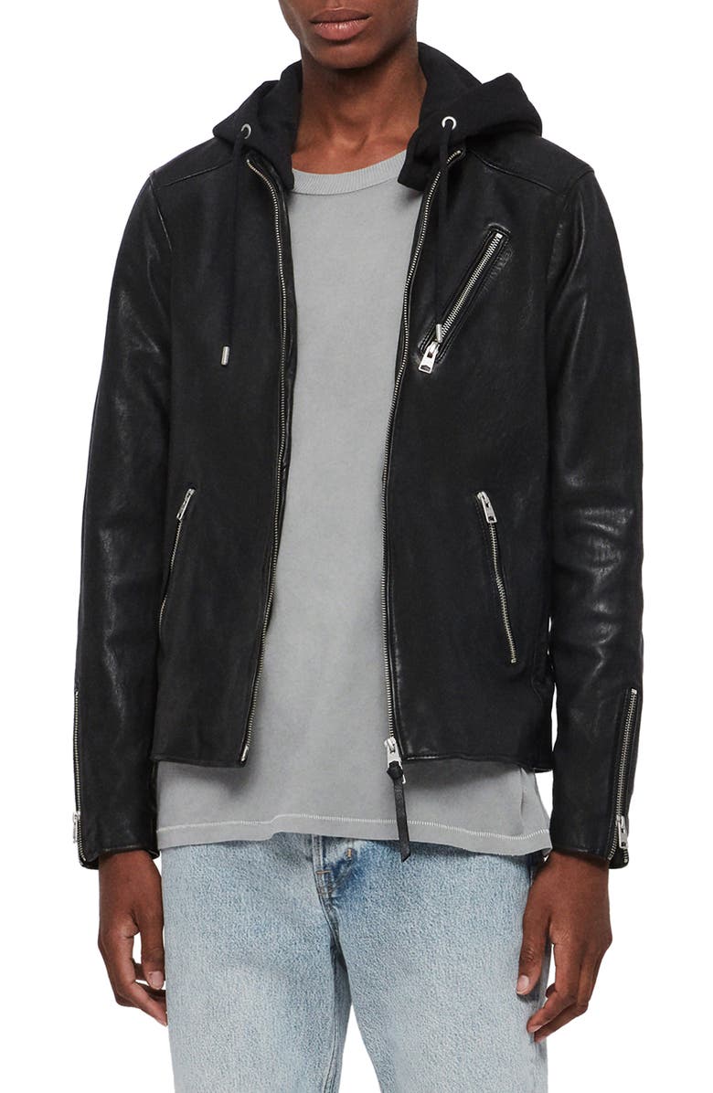 Harwood Hooded Leather Jacket Nordstrom
