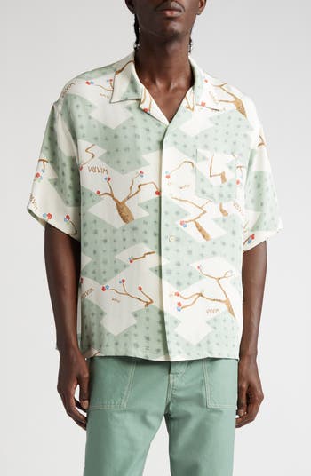 VISVIM Crosby Short Sleeve Silk Camp Shirt | Nordstrom