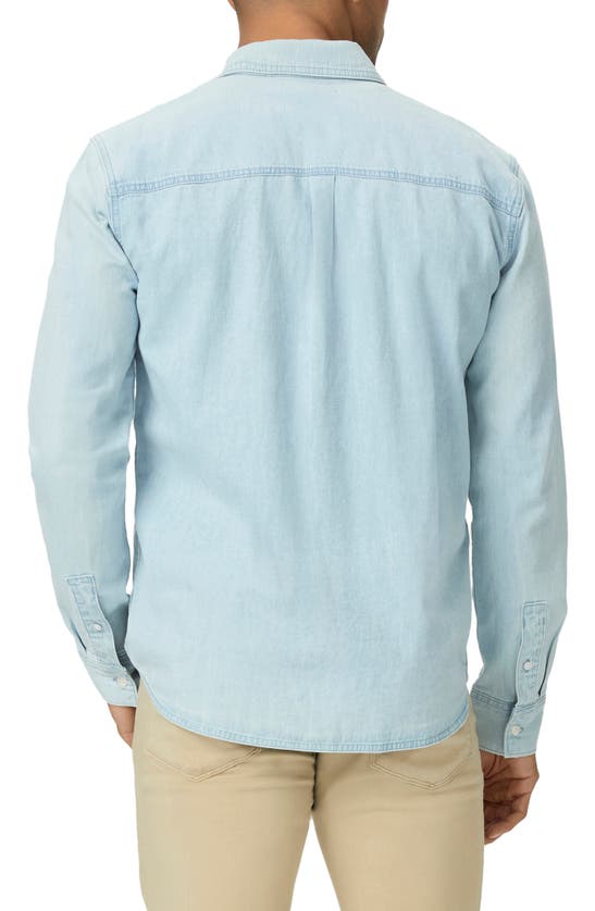 Shop Paige Martin Chambray Button-up Shirt In Asher