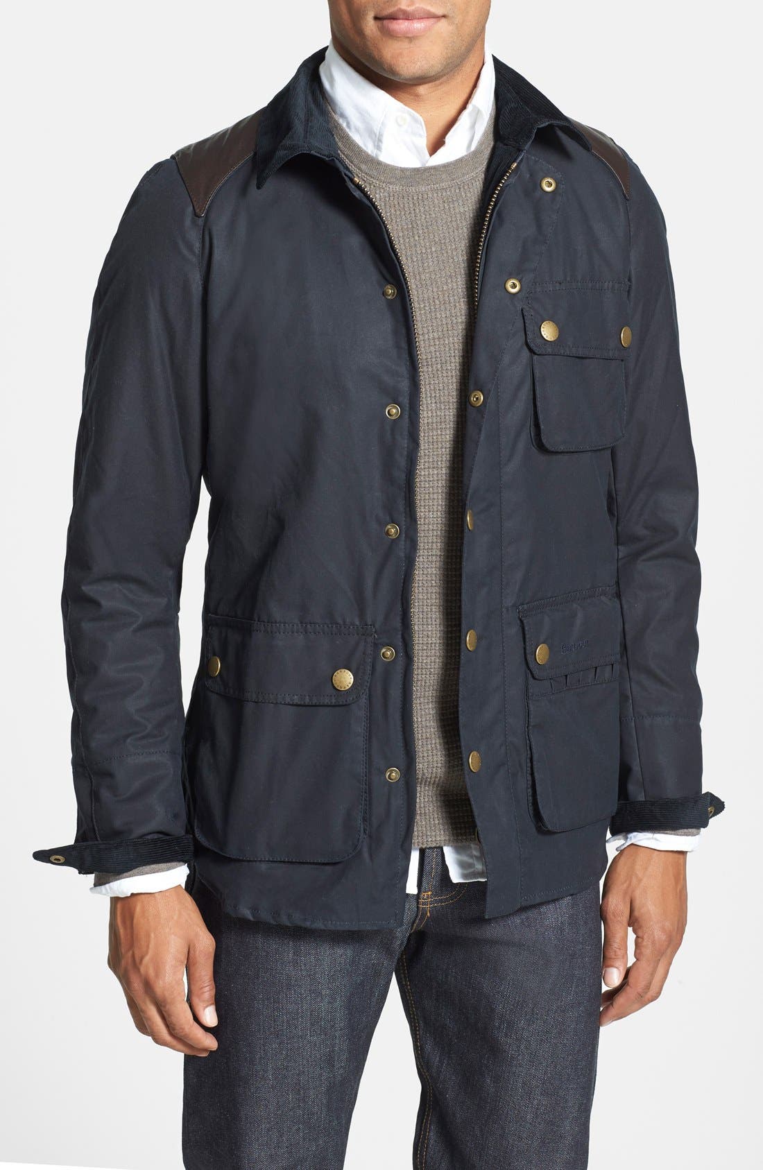 Barbour 'Casting' Slim Fit Waxed Cotton Jacket Nordstrom