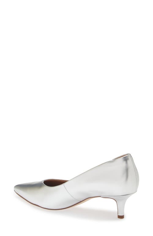 Nordstrom Rack Pascale Kitten Heel Pump In Silver Metallic