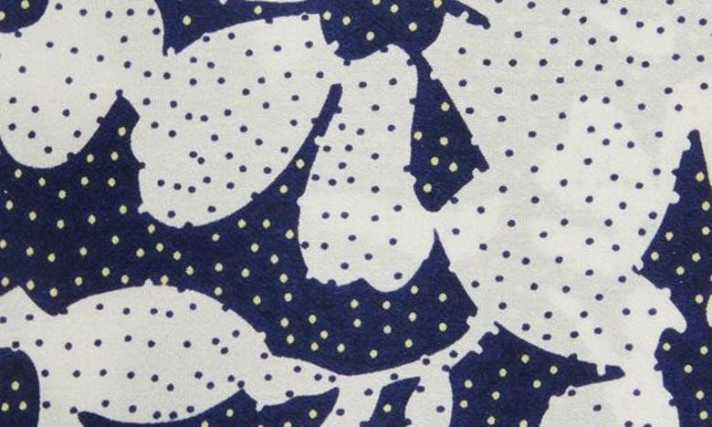 Clifton Wilson Floral Silk Pocket Square In Navy