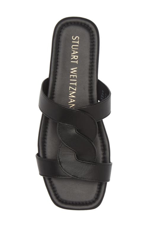 Stuart Weitzman Ibiza Slide Sandal In Black