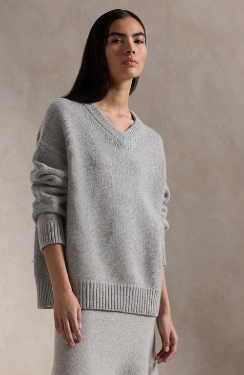 Polo Ralph Lauren Cashmere V-neck Sweater In New Grey Heather 24