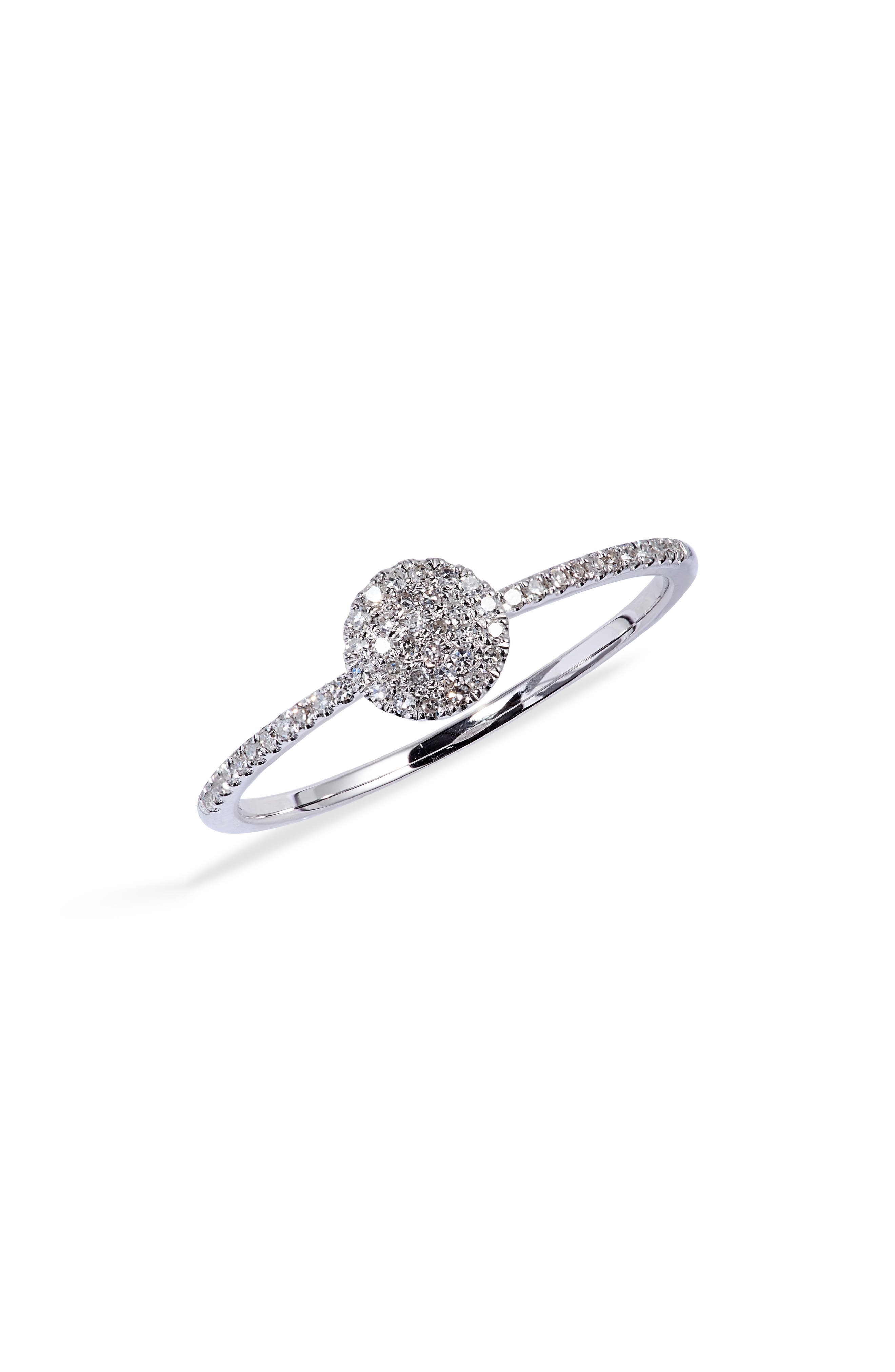 diamond circle ring