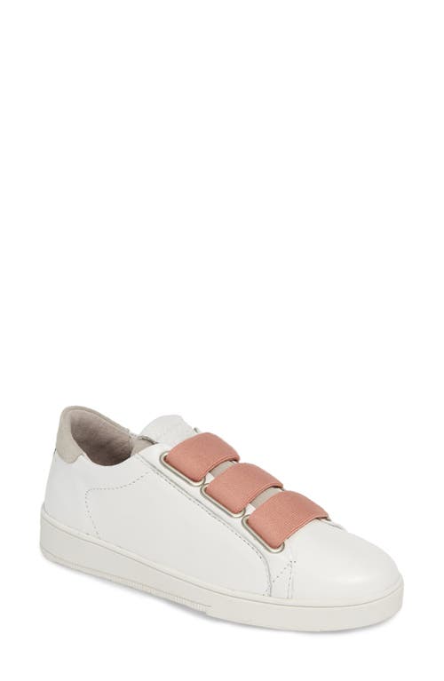 Blackstone RL82 Slip-On Sneaker in White/Rose Leather