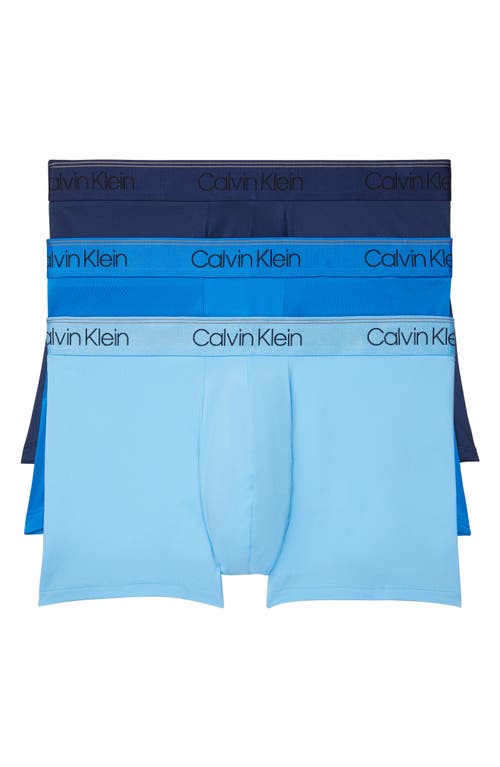 Calvin Klein 3-Pack Low Rise Microfiber Stretch Trunks at Nordstrom,