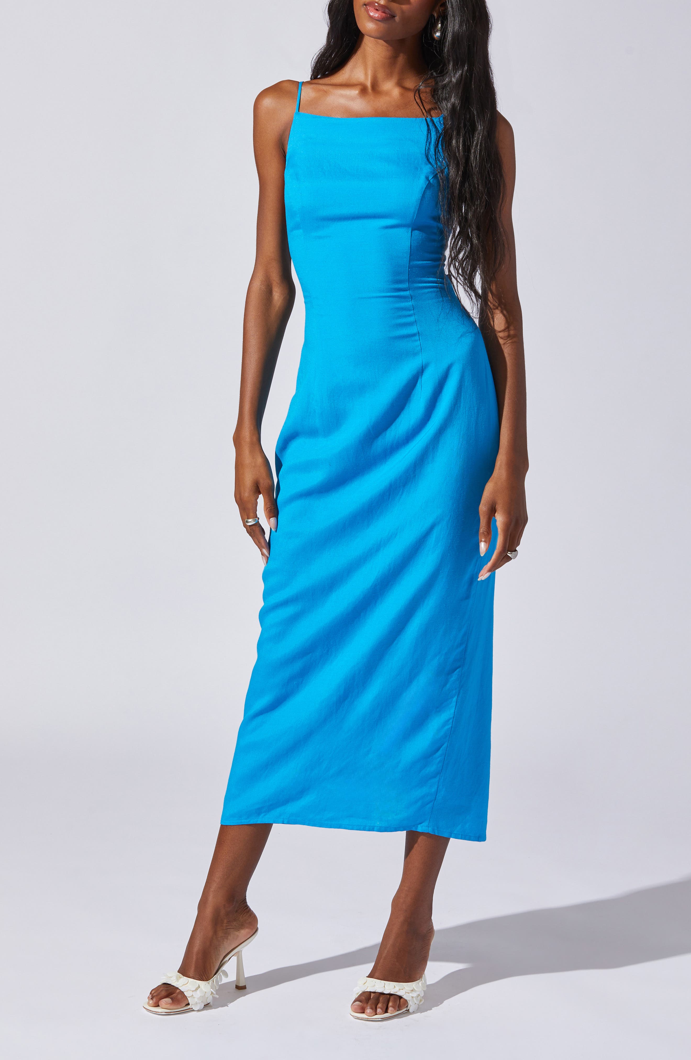 ASTR the Label Gaia Cowl Neck Satin Dress | Nordstrom