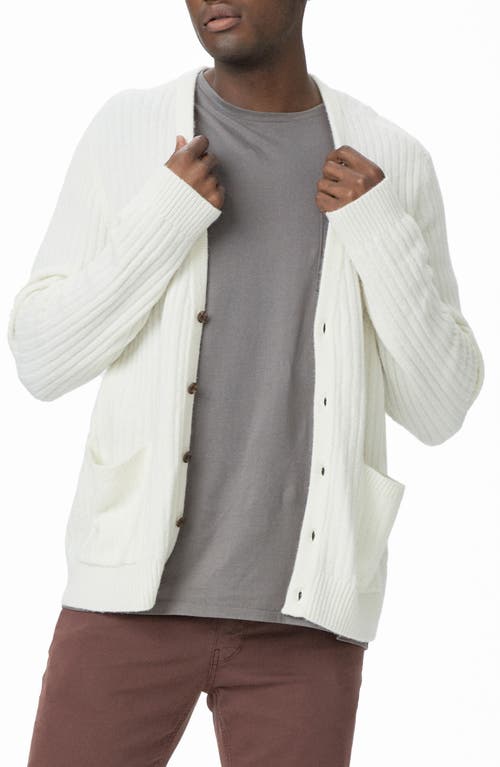 PAIGE Harpoon Merino Wool Blend Cardigan in Morning Tide at Nordstrom, Size X-Large