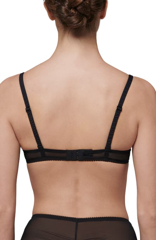 Shop Simone Perele Intrigue Sheer Full Coverage Underwire Plunge Bra In Black